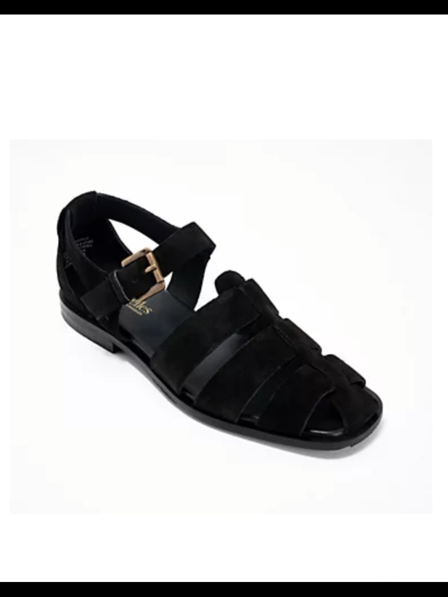 Seychelles Black Suede Fisherman Sandal The Blues Style With Buckle - Sz 7.5 New